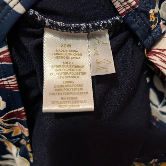 Anne Cole one piece swimsuit size 20W EUC - Picture 3 of 3